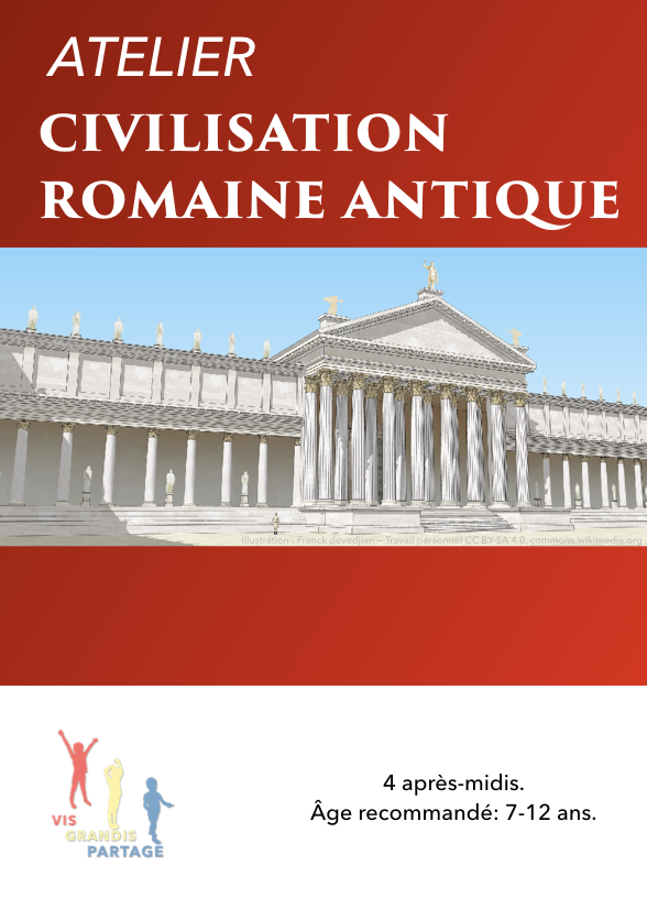 Atelier Civilisation romaine antique - 19, 26 octobre et 2, 9 novembre ; 13-00-16:30. Avenches et Lucens